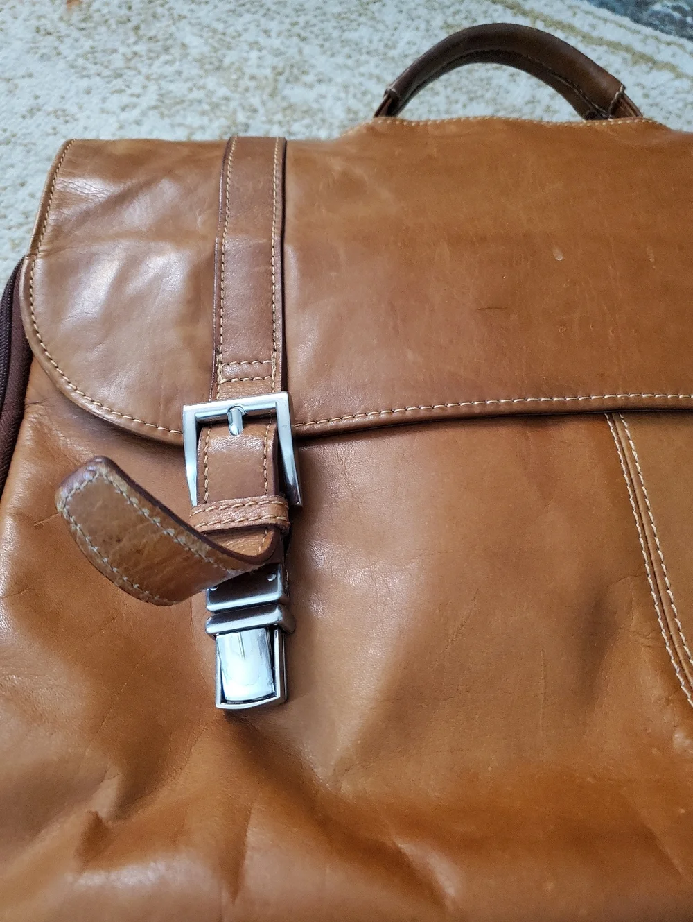 Wilsons Leather Messenger Laptop Briefcase Business Travel Carryon Bag